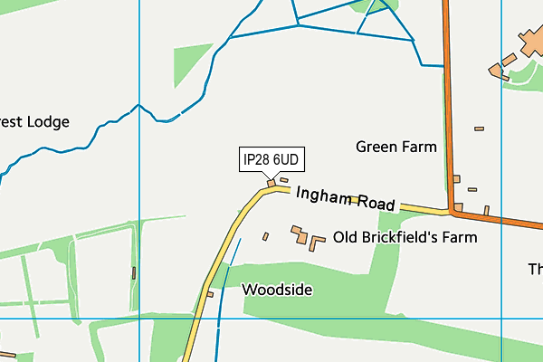 IP28 6UD map - OS VectorMap District (Ordnance Survey)