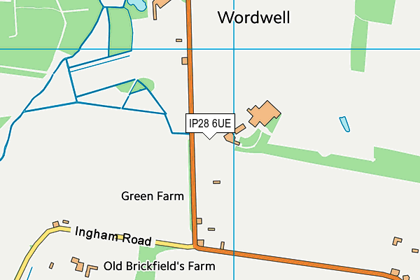 IP28 6UE map - OS VectorMap District (Ordnance Survey)