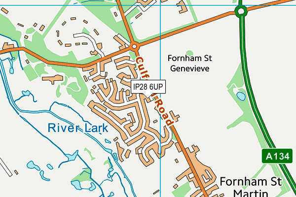 IP28 6UP map - OS VectorMap District (Ordnance Survey)