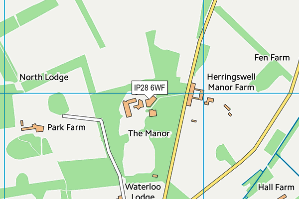 IP28 6WF map - OS VectorMap District (Ordnance Survey)