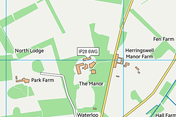 IP28 6WG map - OS VectorMap District (Ordnance Survey)