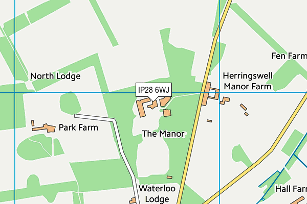 IP28 6WJ map - OS VectorMap District (Ordnance Survey)