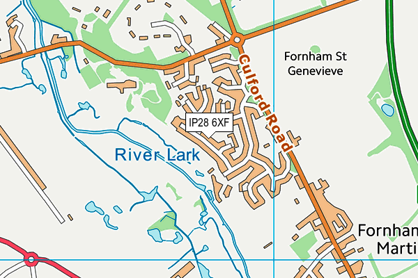 IP28 6XF map - OS VectorMap District (Ordnance Survey)