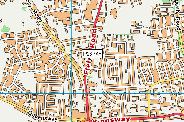 IP28 7AF map - OS VectorMap District (Ordnance Survey)