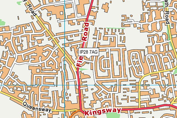 IP28 7AG map - OS VectorMap District (Ordnance Survey)