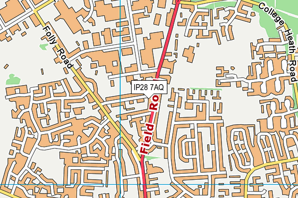 IP28 7AQ map - OS VectorMap District (Ordnance Survey)
