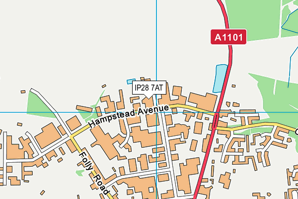 IP28 7AT map - OS VectorMap District (Ordnance Survey)