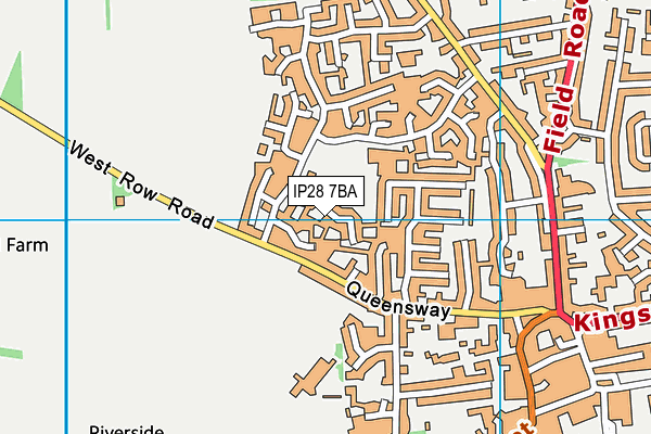 IP28 7BA map - OS VectorMap District (Ordnance Survey)