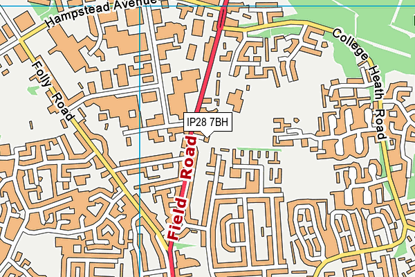 IP28 7BH map - OS VectorMap District (Ordnance Survey)