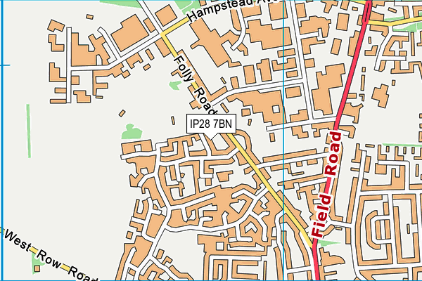 IP28 7BN map - OS VectorMap District (Ordnance Survey)