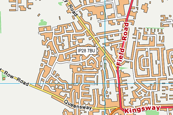 IP28 7BU map - OS VectorMap District (Ordnance Survey)