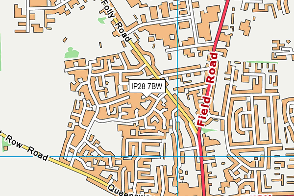 IP28 7BW map - OS VectorMap District (Ordnance Survey)