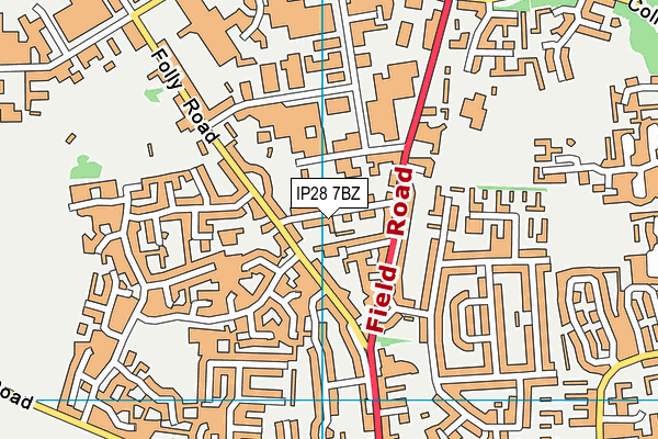 IP28 7BZ map - OS VectorMap District (Ordnance Survey)