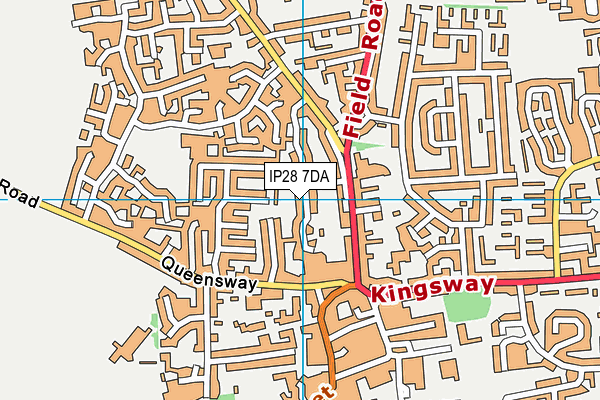 IP28 7DA map - OS VectorMap District (Ordnance Survey)
