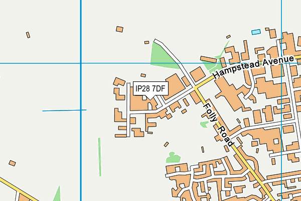 IP28 7DF map - OS VectorMap District (Ordnance Survey)