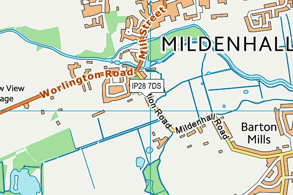 IP28 7DS map - OS VectorMap District (Ordnance Survey)