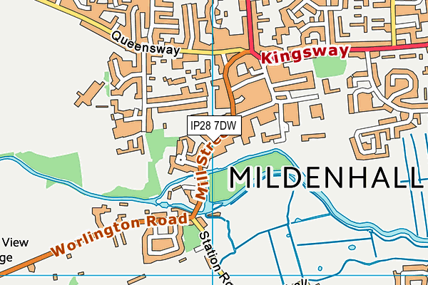 IP28 7DW map - OS VectorMap District (Ordnance Survey)