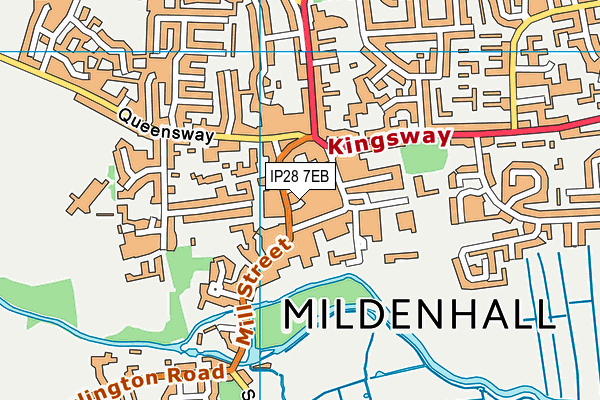 IP28 7EB map - OS VectorMap District (Ordnance Survey)