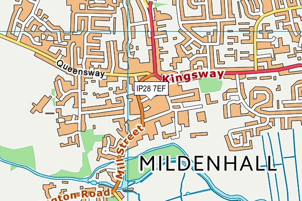 Map of CRUMBS FOOD BAR MILDENHALL LIMITED at district scale