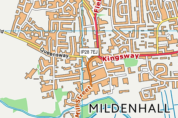 IP28 7EJ map - OS VectorMap District (Ordnance Survey)