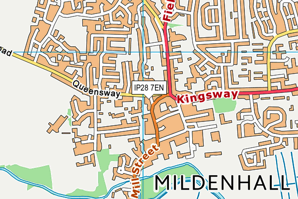 IP28 7EN map - OS VectorMap District (Ordnance Survey)