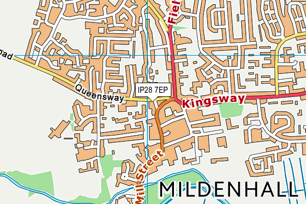 IP28 7EP map - OS VectorMap District (Ordnance Survey)