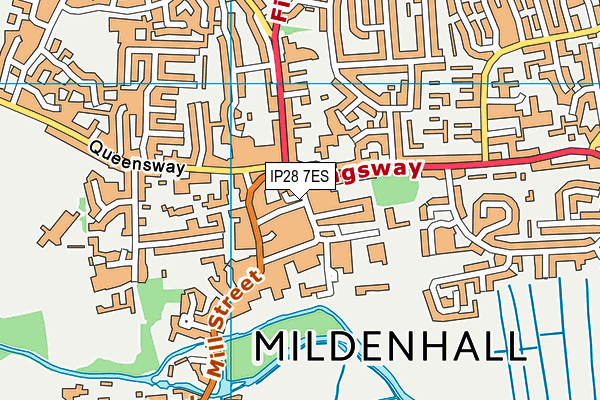 Energie Fitness (Mildenhall) map (IP28 7ES) - OS VectorMap District (Ordnance Survey)