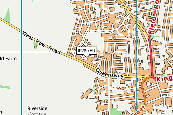 IP28 7EU map - OS VectorMap District (Ordnance Survey)