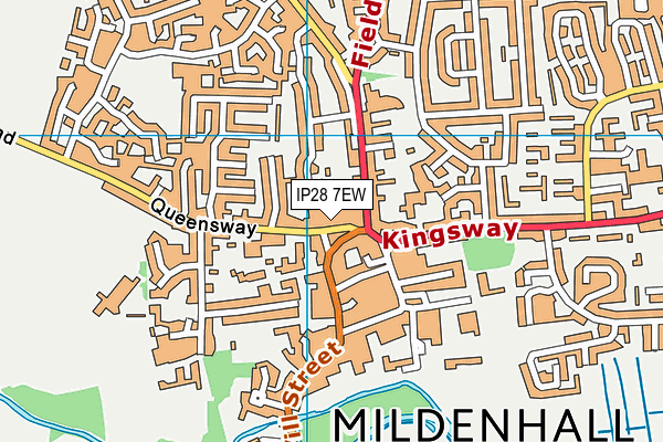 IP28 7EW map - OS VectorMap District (Ordnance Survey)