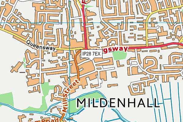 IP28 7EX map - OS VectorMap District (Ordnance Survey)