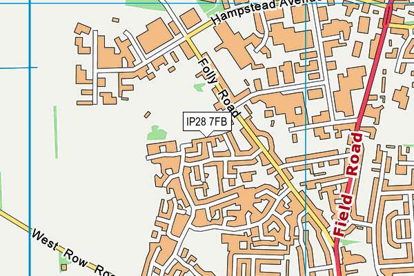 IP28 7FB map - OS VectorMap District (Ordnance Survey)