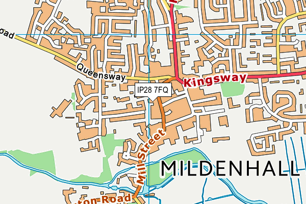 IP28 7FQ map - OS VectorMap District (Ordnance Survey)