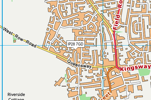 IP28 7GD map - OS VectorMap District (Ordnance Survey)