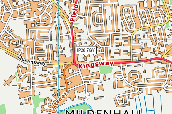 IP28 7GY map - OS VectorMap District (Ordnance Survey)