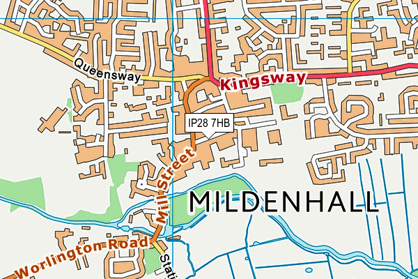 IP28 7HB map - OS VectorMap District (Ordnance Survey)