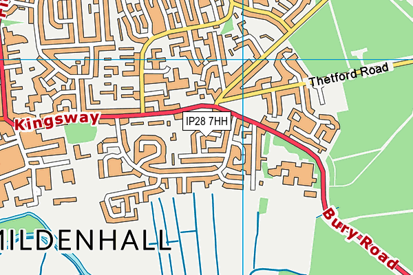 IP28 7HH map - OS VectorMap District (Ordnance Survey)