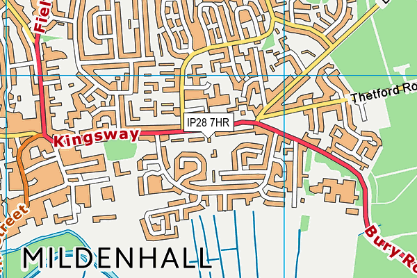 IP28 7HR map - OS VectorMap District (Ordnance Survey)