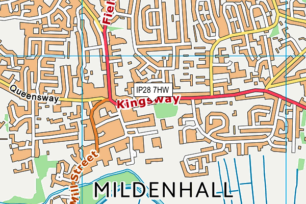 IP28 7HW map - OS VectorMap District (Ordnance Survey)