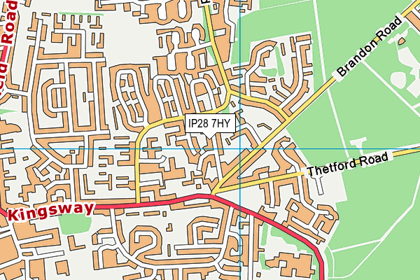 IP28 7HY map - OS VectorMap District (Ordnance Survey)