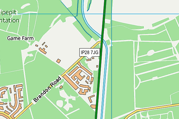 IP28 7JG map - OS VectorMap District (Ordnance Survey)
