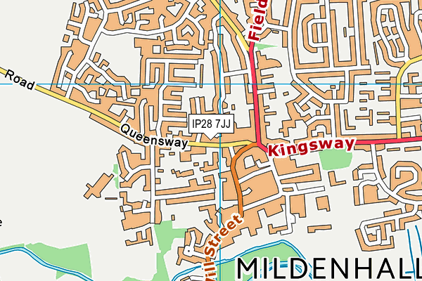 IP28 7JJ map - OS VectorMap District (Ordnance Survey)