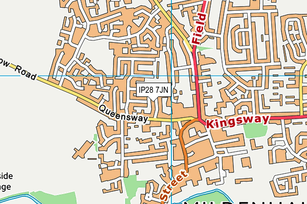 IP28 7JN map - OS VectorMap District (Ordnance Survey)