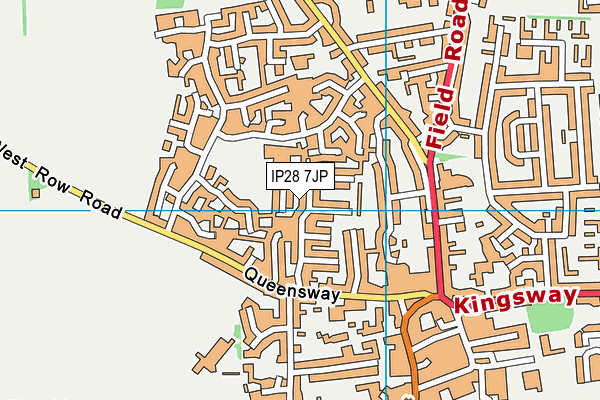 IP28 7JP map - OS VectorMap District (Ordnance Survey)