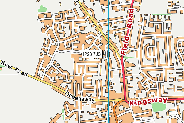 IP28 7JS map - OS VectorMap District (Ordnance Survey)