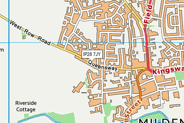 IP28 7JY map - OS VectorMap District (Ordnance Survey)