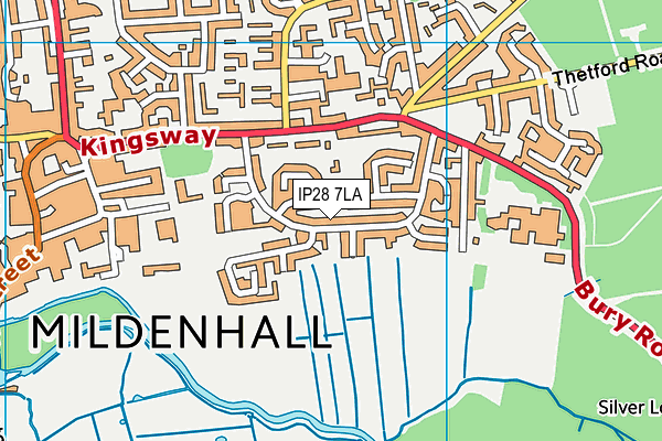 IP28 7LA map - OS VectorMap District (Ordnance Survey)