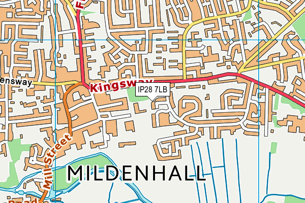 IP28 7LB map - OS VectorMap District (Ordnance Survey)