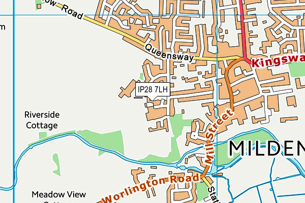 IP28 7LH map - OS VectorMap District (Ordnance Survey)