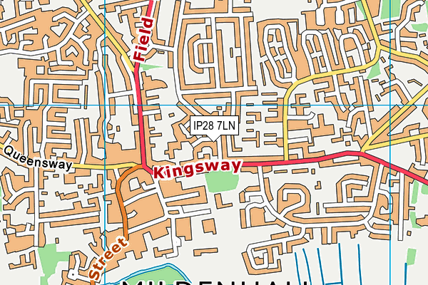 IP28 7LN map - OS VectorMap District (Ordnance Survey)