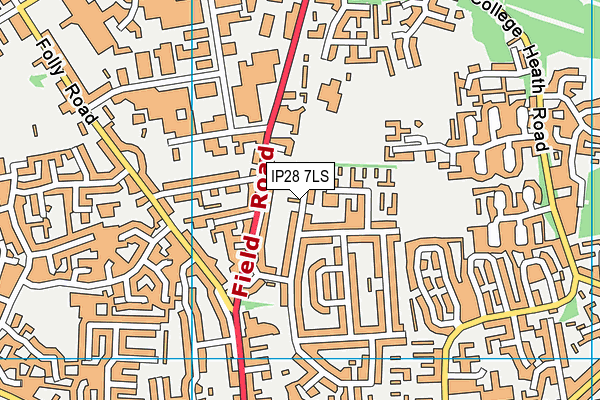 IP28 7LS map - OS VectorMap District (Ordnance Survey)